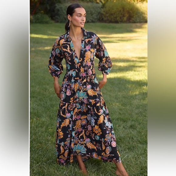 Anthropologie Dresses & Skirts - EUC Anthropologie The Carolita Tiered Shirt Dress Sz XS (also fits S & MP)